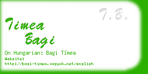 timea bagi business card