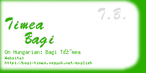 timea bagi business card